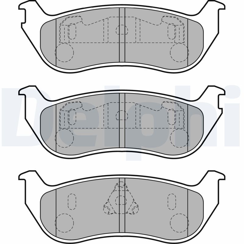 Комплект гальмівних накладок, дискове гальмо   LP1859   DELPHI