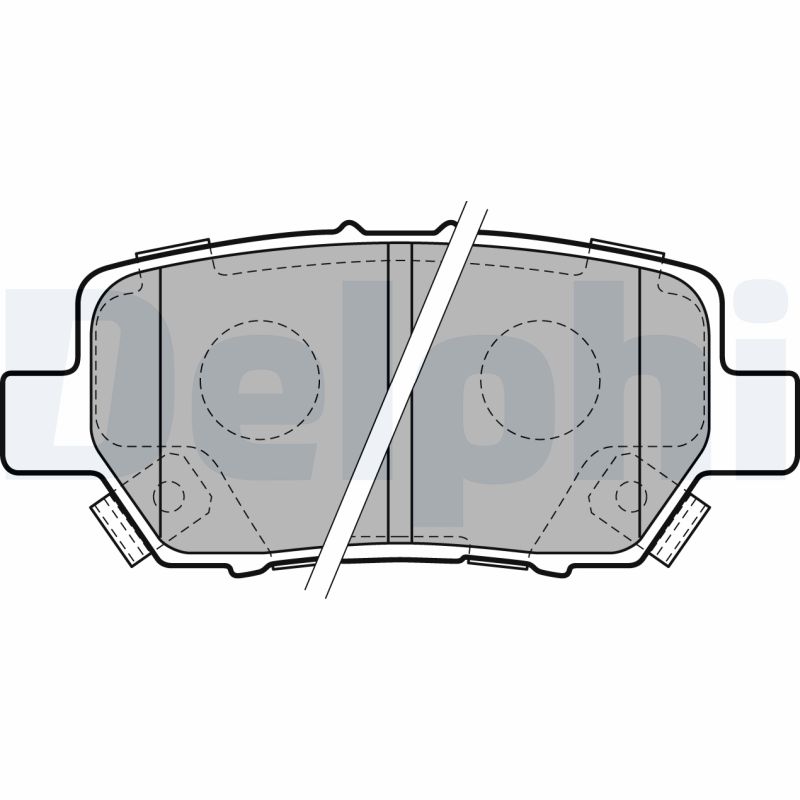 Комплект тормозных колодок, дисковый тормоз   LP2160   DELPHI