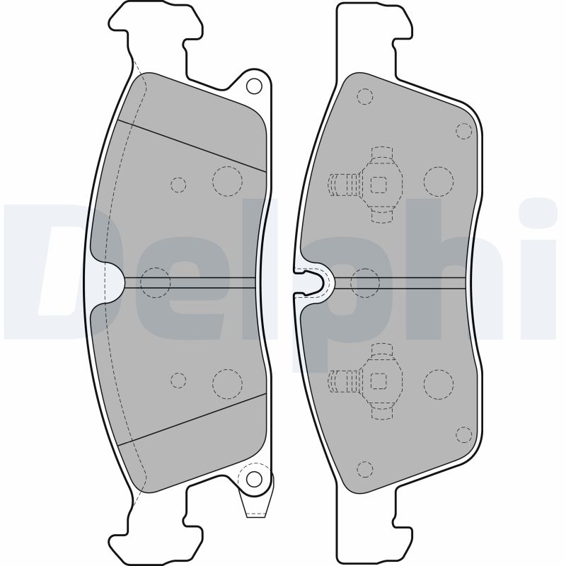 Комплект гальмівних накладок, дискове гальмо   LP2275   DELPHI