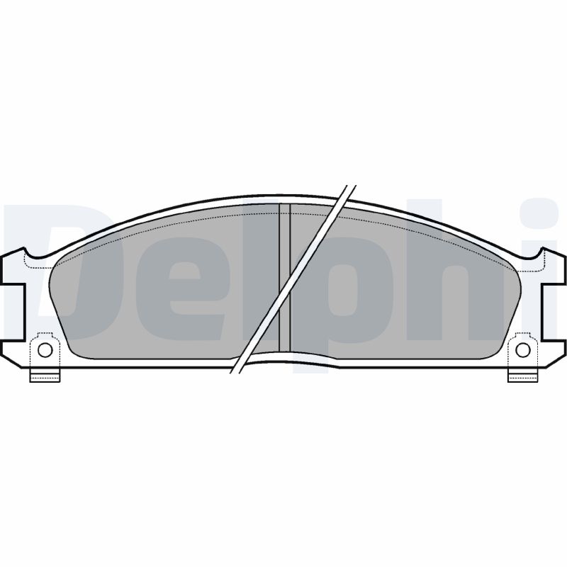 Комплект тормозных колодок, дисковый тормоз   LP543   DELPHI