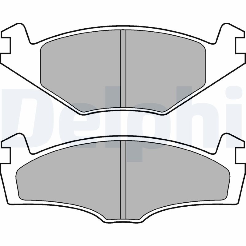 Комплект гальмівних накладок, дискове гальмо   LP979   DELPHI