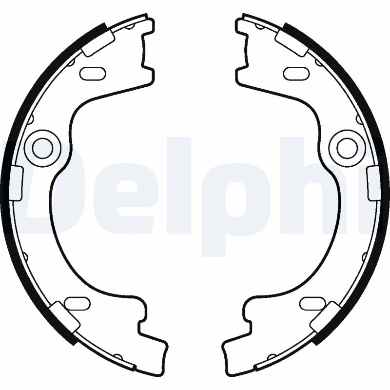Комплект тормозных колодок, стояночная тормозная система   LS2012   DELPHI