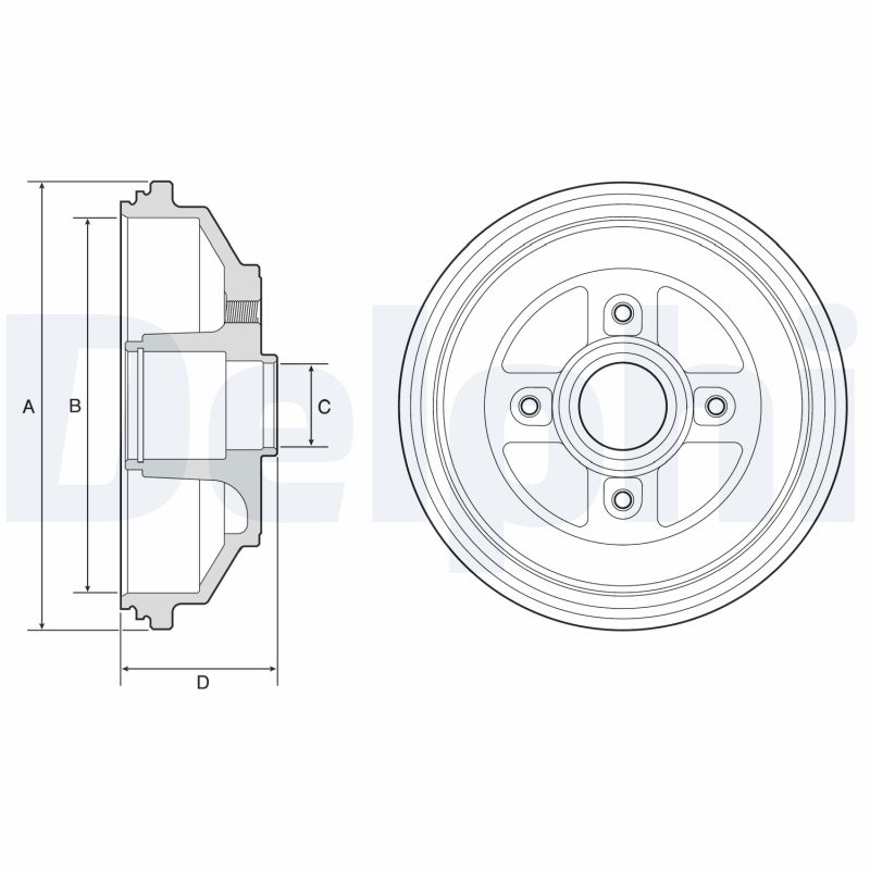 Гальмівний барабан   BF571   DELPHI