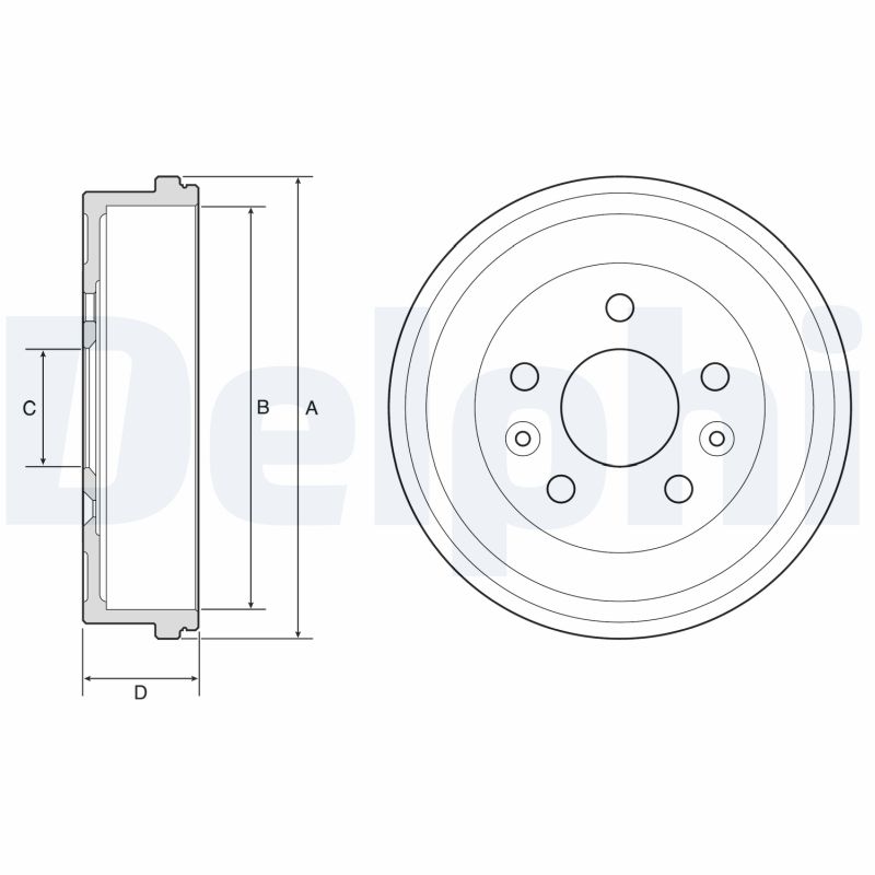 Тормозной барабан   BF597   DELPHI
