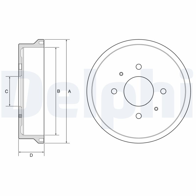 Гальмівний барабан   BF604   DELPHI