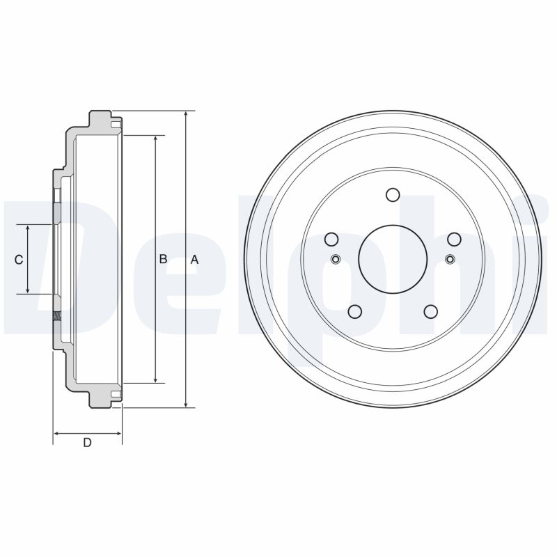 Тормозной барабан   BF609   DELPHI