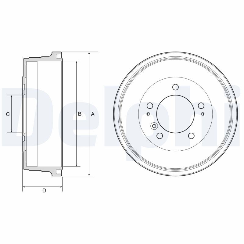 Гальмівний барабан   BF628   DELPHI