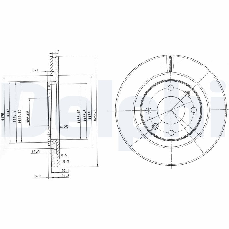 Тормозной диск   BG2387   DELPHI