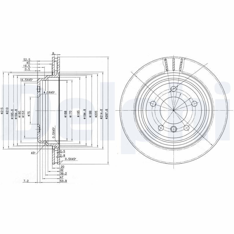 Тормозной диск   BG3042   DELPHI