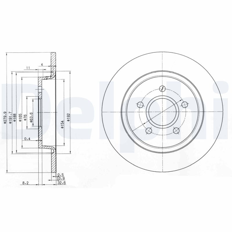 Тормозной диск   BG3897C   DELPHI