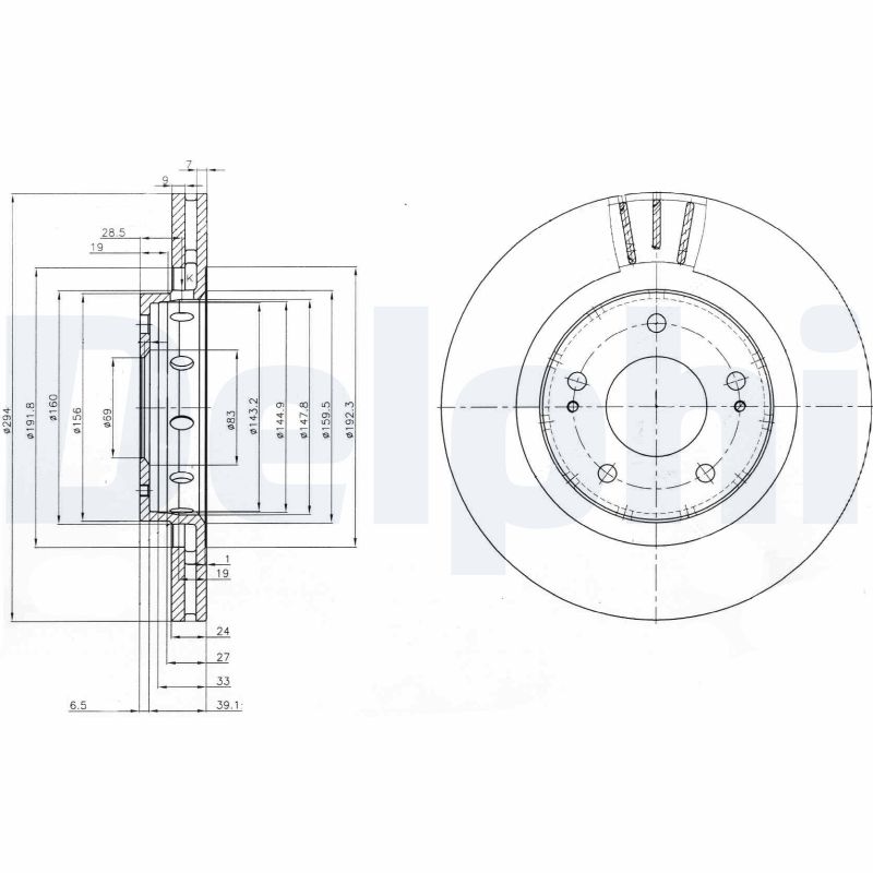 Тормозной диск   BG4038C   DELPHI