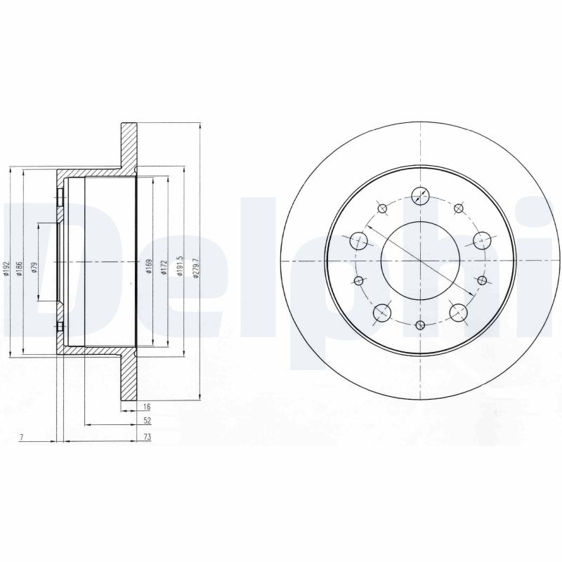 Тормозной диск, DELPHI BG4099 Тормозной диск, DELPHI BG4099