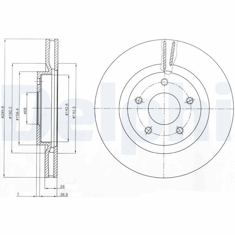 Тормозной диск   BG4109C   DELPHI