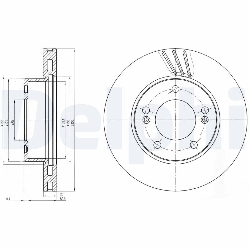 Тормозной диск   BG4207   DELPHI