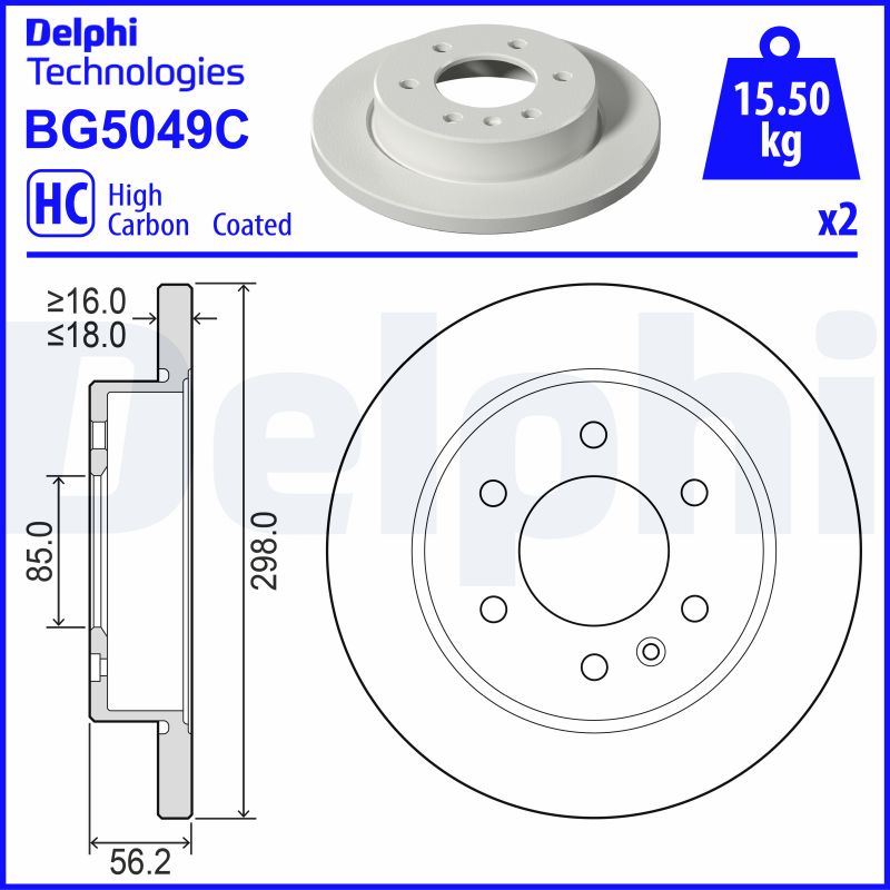 Тормозной диск   BG5049C   DELPHI