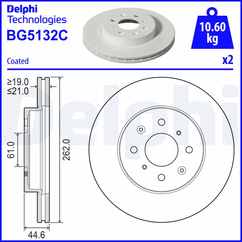 Тормозной диск   BG5132C   DELPHI