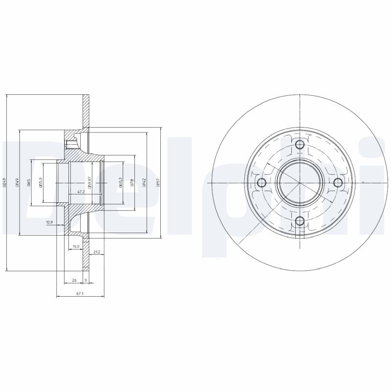 Тормозной диск   BG9022RSC   DELPHI