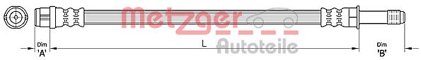 Гальмівний шланг   4110434   METZGER