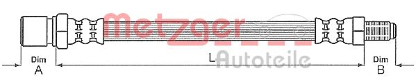 Гальмівний шланг   4118426   METZGER