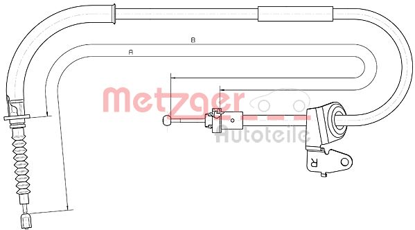 Тросовий привод, стоянкове гальмо   10.4302   METZGER