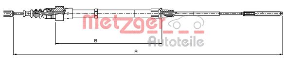 Тросовий привод, стоянкове гальмо   10.7491   METZGER