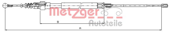 Тросовий привод, стоянкове гальмо   10.7509   METZGER