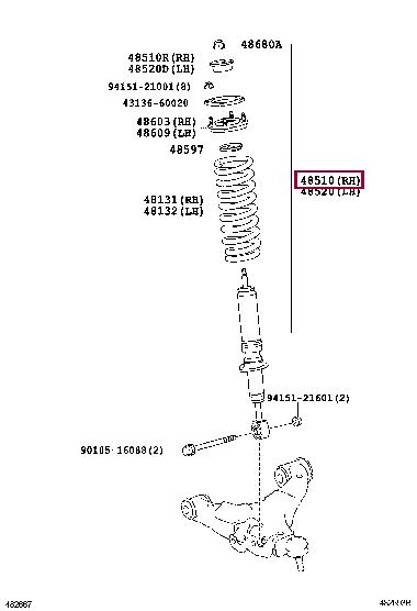 Амортизатор   48510-69365   TOYOTA