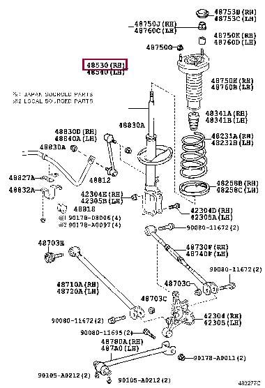 Амортизатор   48530-09551   TOYOTA