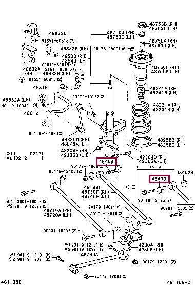 Болт регулировки развала колёс   48409-48020   TOYOTA