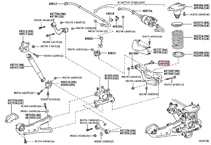 Гвинт для коригування розвалу   48409-48030   TOYOTA