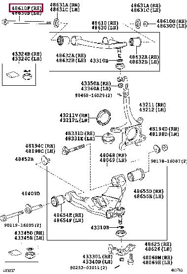 Болт регулировки развала колёс   90105-14160   TOYOTA