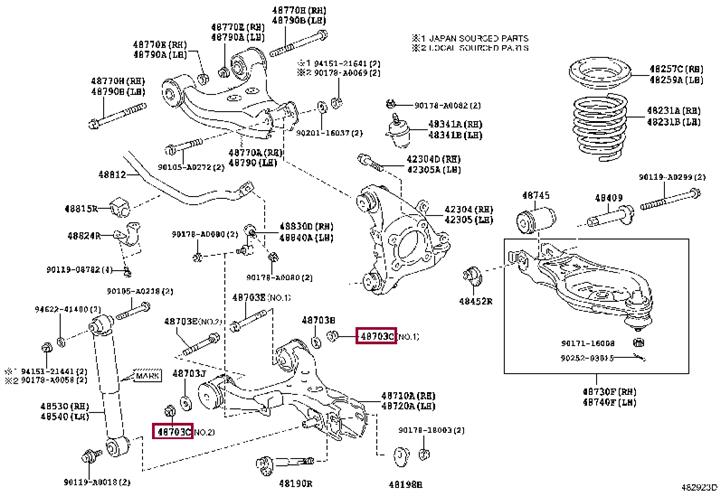 Гвинт для коригування розвалу   90178-18003   TOYOTA