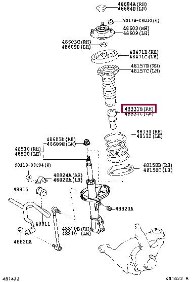 Буфер, амортизация   4833112200   TOYOTA