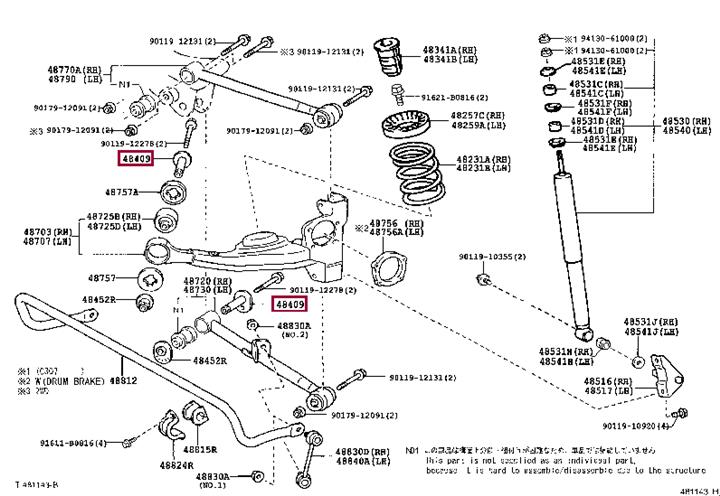 Чаша холостого хода, балка моста   48409-42020   TOYOTA