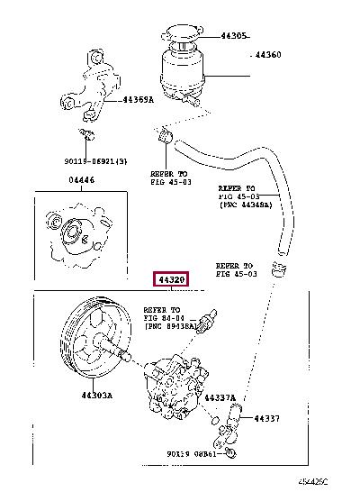 Гидравлический насос, рулевое управление   44310-33170   TOYOTA