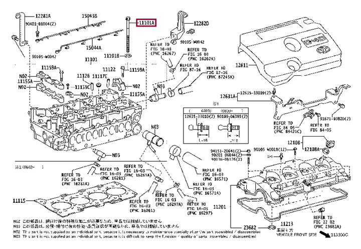 Комплект гвинтів голівки циліндра, TOYOTA 90910-02158 Комплект гвинтів голівки циліндра, TOYOTA 90910-02158