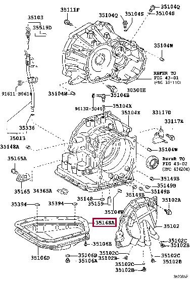 Комплект гидрофильтров, автоматическая коробка передач   35168-52010   TOYOTA