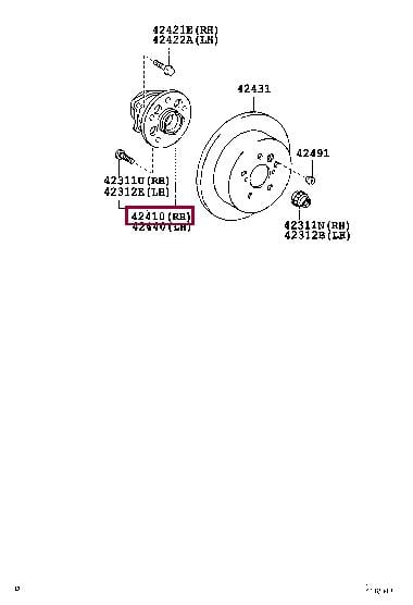 Комплект колісних підшипників   42410-48041   TOYOTA