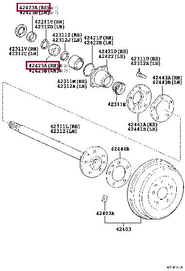 Комплект колісних підшипників   4242360030   TOYOTA