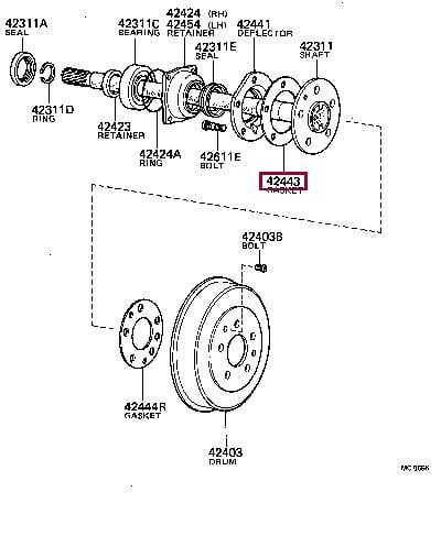 Комплект подшипника ступицы колеса   4244355020   TOYOTA