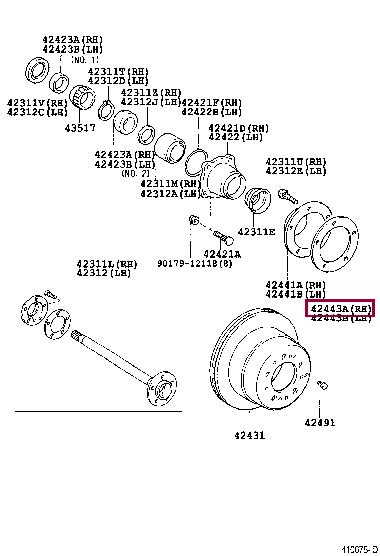 Комплект колісних підшипників   42443-60020   TOYOTA