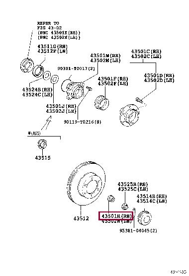 Комплект колісних підшипників   9017828002   TOYOTA