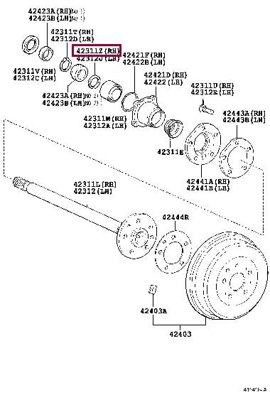 Комплект колісних підшипників   9020848002   TOYOTA