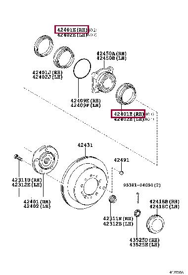 Комплект колісних підшипників   90312A0002   TOYOTA