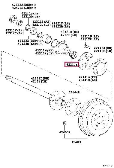 Комплект колісних підшипників   9031362001   TOYOTA