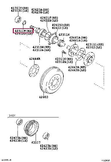 Комплект колісних підшипників   90520-T0033   TOYOTA