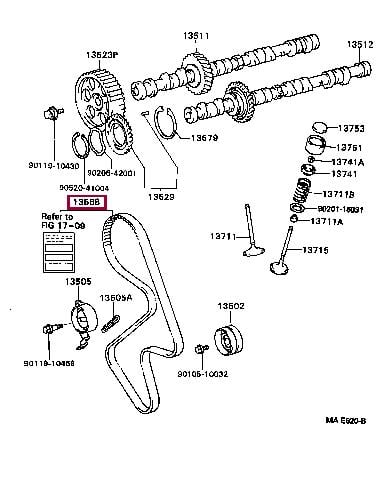 Комплект зубчастих ременів   13568-09041   TOYOTA