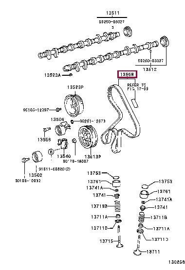 Комплект ремня ГРМ   13568-29035   TOYOTA