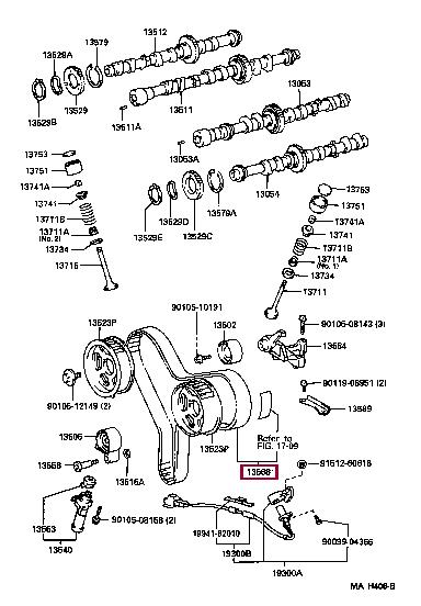 Комплект зубчастих ременів   13568-YZZ03   TOYOTA