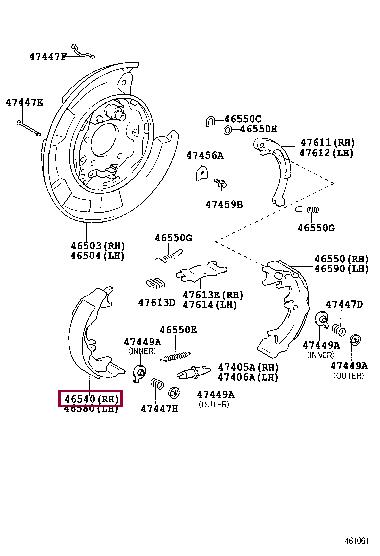 Комплект тормозных колодок   4654048010   TOYOTA